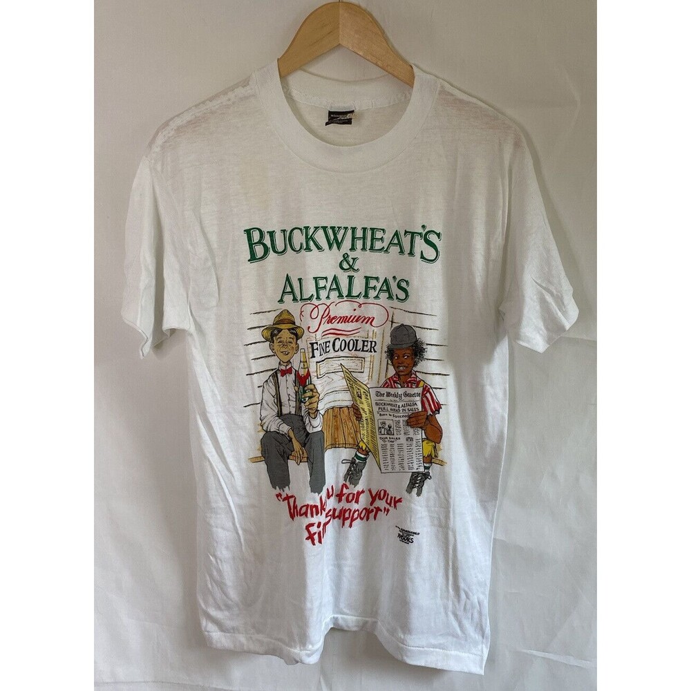 Vintage 1986 Little Rascals Buckwheat Alfalfa Premium Fine Cooler Tee - RARE